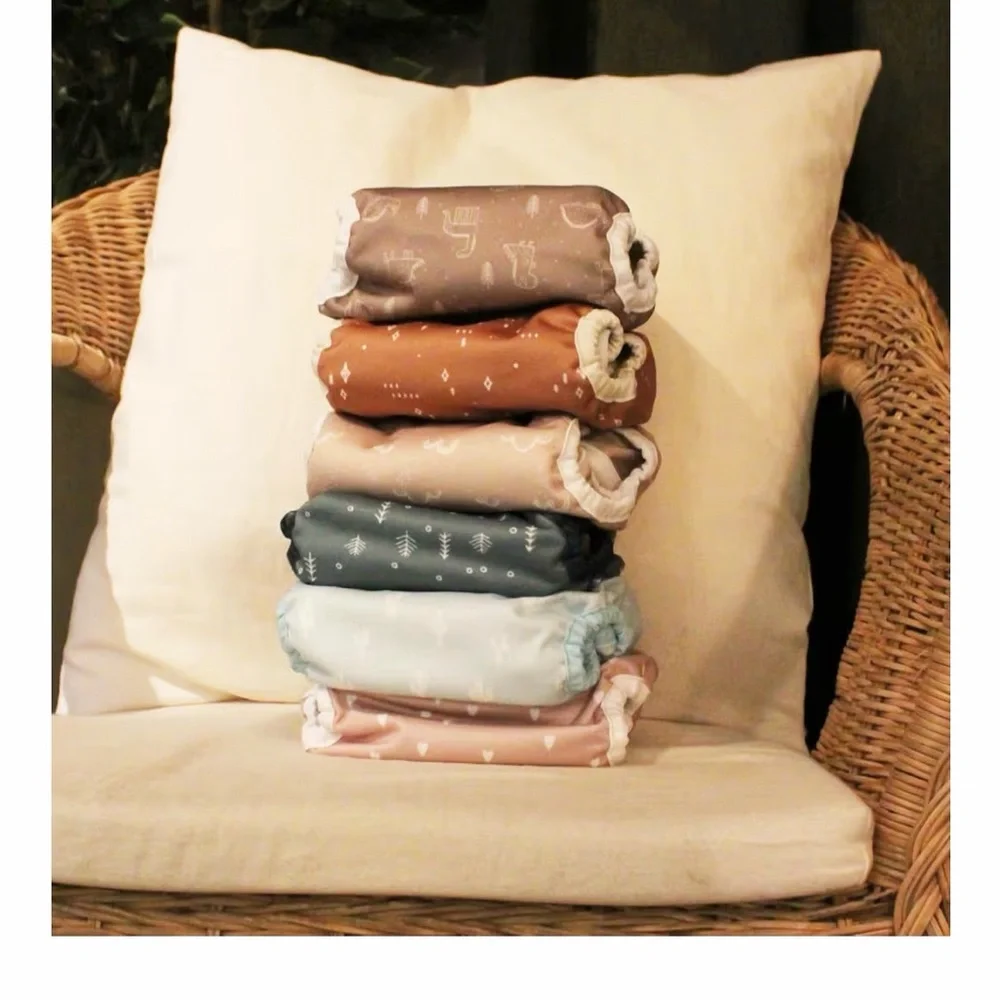 Mama Koala Cloth Diaper Covers w/Double Gusset,Snap Closure,M-Simply Neutrals